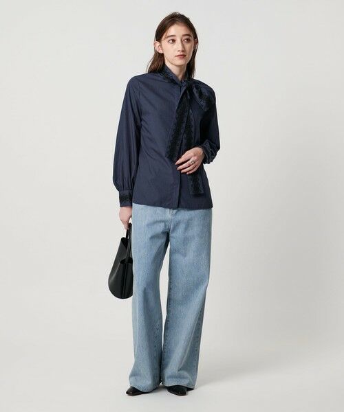 UNITED ARROWS / ユナイテッドアローズ シャツ・ブラウス | レース コンビ ボウタイ リボン ブラウス ‐ウォッシャブル‐ | 詳細24