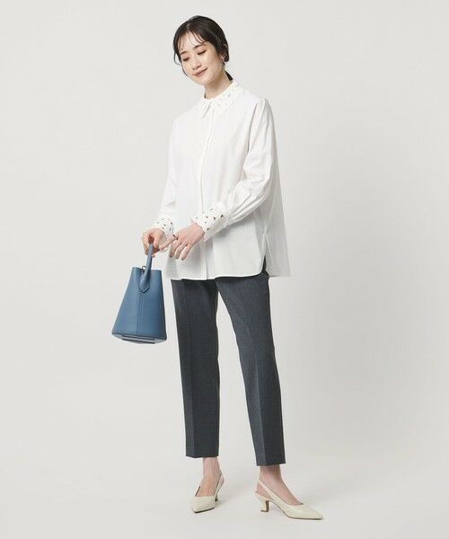 UNITED ARROWS / ユナイテッドアローズ シャツ・ブラウス | エンブロイダリー カラー シャツ ‐ウォッシャブル‐ | 詳細1