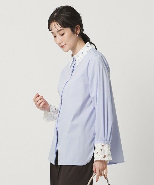 UNITED ARROWS / ユナイテッドアローズ シャツ・ブラウス | エンブロイダリー カラー シャツ ‐ウォッシャブル‐ | 詳細10