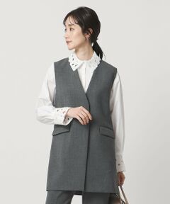 UNITED ARROWS / ユナイテッドアローズ テーラードジャケット | ダブルクロス ベスト ‐ウォッシャブル‐