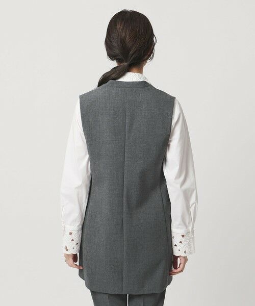 【UNITED ARROWS】ダブルテーラードベスト ダブルクロス ベスト ‐ウォッシャブル‐