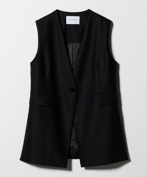 UNITED ARROWS / ユナイテッドアローズ テーラードジャケット | Vネック ノーカラー テーラード ベスト | 詳細4