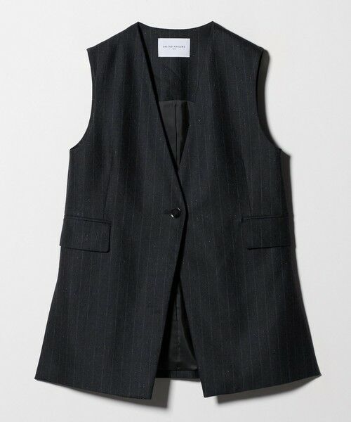 UNITED ARROWS / ユナイテッドアローズ テーラードジャケット | Vネック ノーカラー テーラード ベスト | 詳細15