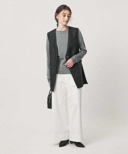 UNITED ARROWS / ユナイテッドアローズ テーラードジャケット | Vネック ノーカラー テーラード ベスト | 詳細11