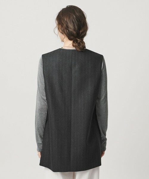 UNITED ARROWS / ユナイテッドアローズ テーラードジャケット | Vネック ノーカラー テーラード ベスト | 詳細14