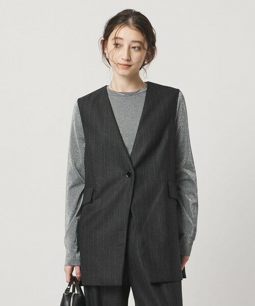 UNITED ARROWS/ユナイテッドアローズ Vネック ノーカラー テーラード ベスト その他9 FREE