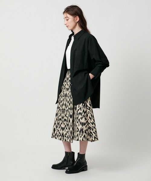 UNITED ARROWS / ユナイテッドアローズ ミニ・ひざ丈スカート | レオパード ジャガード フレアスカート | 詳細2