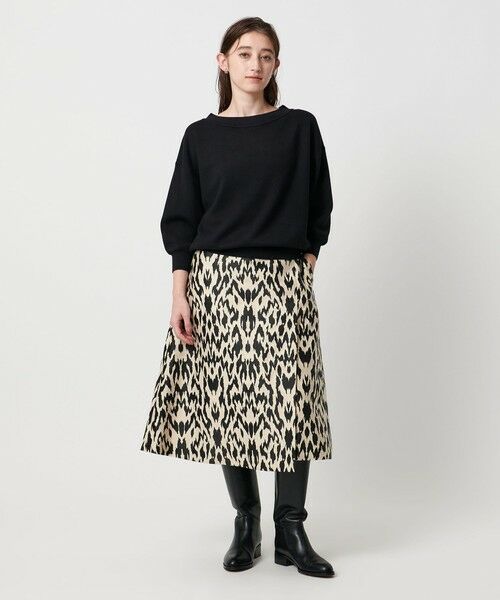 UNITED ARROWS / ユナイテッドアローズ ミニ・ひざ丈スカート | レオパード ジャガード フレアスカート | 詳細3