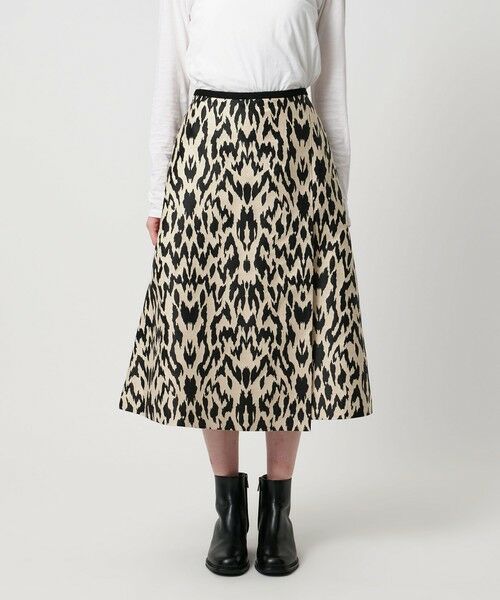UNITED ARROWS / ユナイテッドアローズ ミニ・ひざ丈スカート | レオパード ジャガード フレアスカート | 詳細4