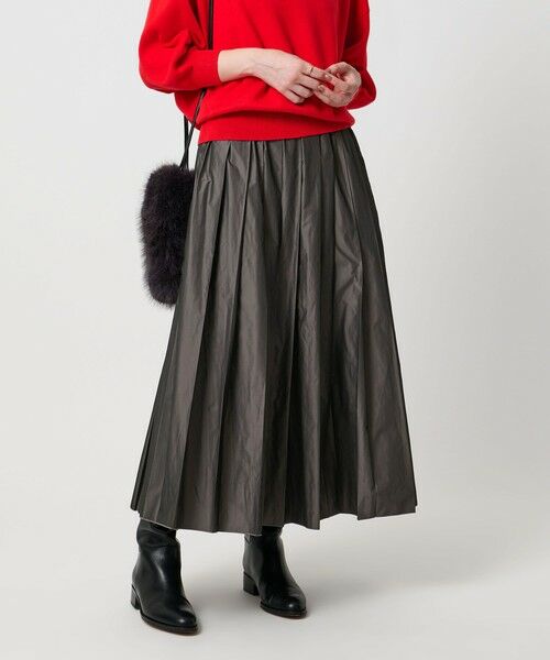 UNITED ARROWS / ユナイテッドアローズ ロング・マキシ丈スカート | シャンブレー タフタ プリーツ スカート | 詳細1