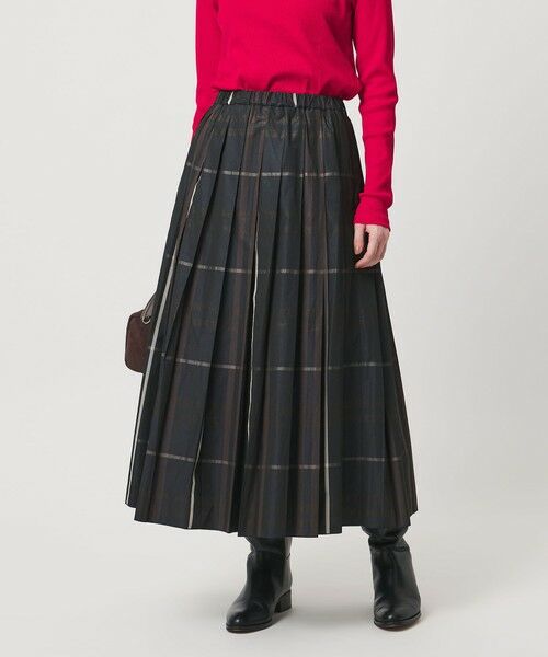 UNITED ARROWS / ユナイテッドアローズ ロング・マキシ丈スカート | チェック タフタ プリーツスカート | 詳細1
