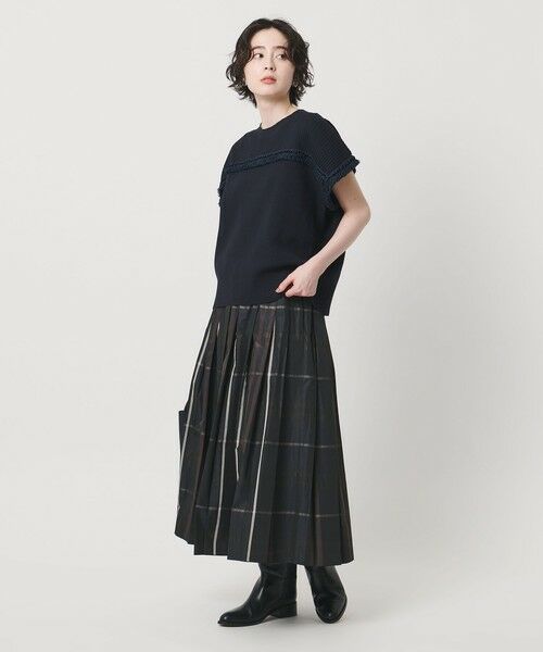 UNITED ARROWS / ユナイテッドアローズ ロング・マキシ丈スカート | チェック タフタ プリーツスカート | 詳細3