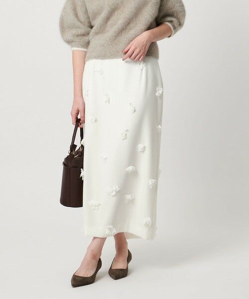 UNITED ARROWS / ユナイテッドアローズ ロング・マキシ丈スカート | ３D フラワー ロング タイトスカート | 詳細1