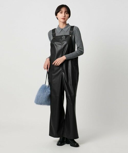 UNITED ARROWS / ユナイテッドアローズ サロペット・オールインワン | レザーライク サロペット パンツ‐ウォッシャブル‐ | 詳細1