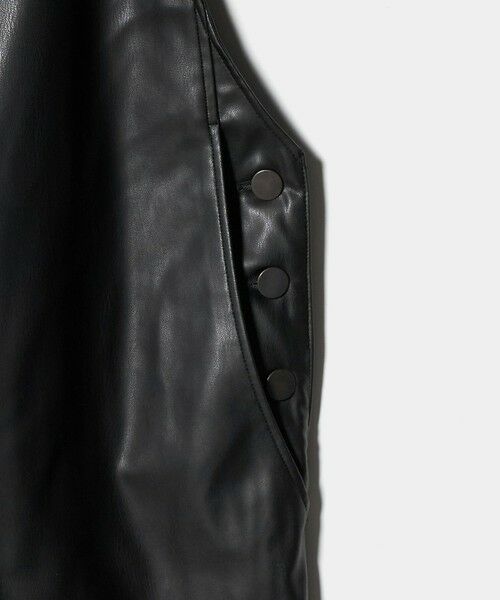 UNITED ARROWS / ユナイテッドアローズ サロペット・オールインワン | レザーライク サロペット パンツ‐ウォッシャブル‐ | 詳細10