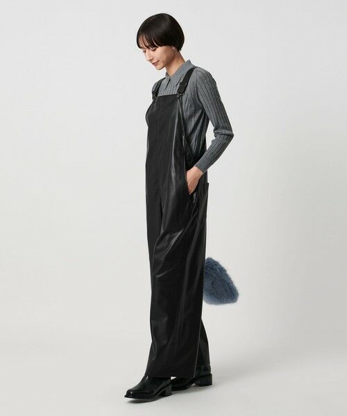 UNITED ARROWS / ユナイテッドアローズ サロペット・オールインワン | レザーライク サロペット パンツ‐ウォッシャブル‐ | 詳細2