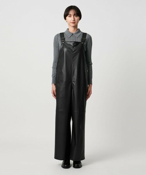 UNITED ARROWS / ユナイテッドアローズ サロペット・オールインワン | レザーライク サロペット パンツ‐ウォッシャブル‐ | 詳細3
