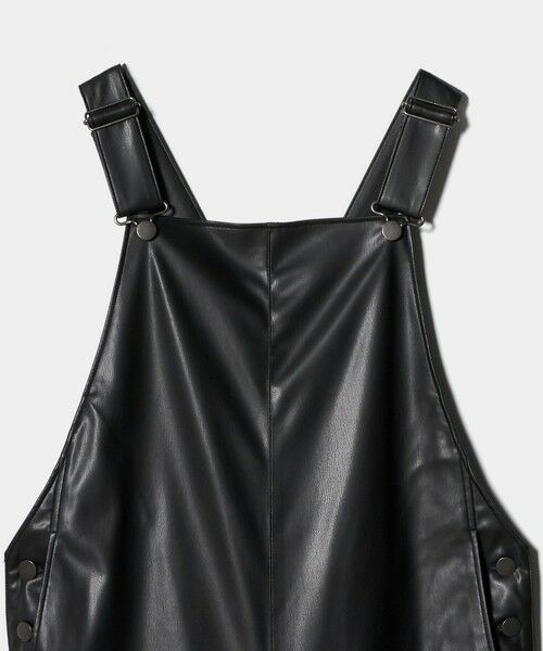 UNITED ARROWS / ユナイテッドアローズ サロペット・オールインワン | レザーライク サロペット パンツ‐ウォッシャブル‐ | 詳細8