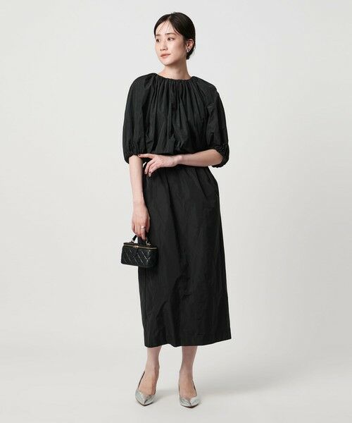 UNITED ARROWS / ユナイテッドアローズ ロング・マキシ丈ワンピース | ギャザー ワンピース‐ウォッシャブル‐ | 詳細1