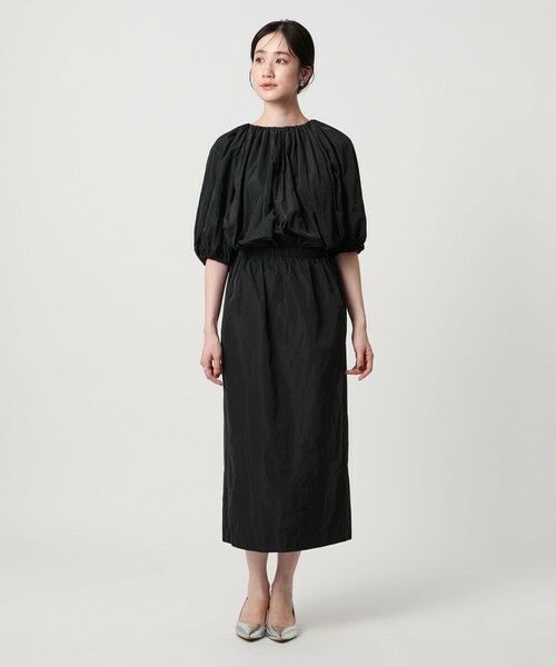 UNITED ARROWS / ユナイテッドアローズ ロング・マキシ丈ワンピース | ギャザー ワンピース‐ウォッシャブル‐ | 詳細4