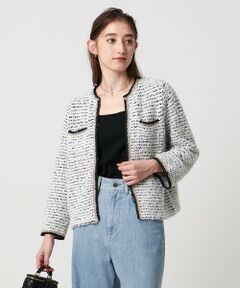 UNITED ARROWS / ユナイテッドアローズ カーディガン・ボレロ | ツイードライク ニットカーディガン