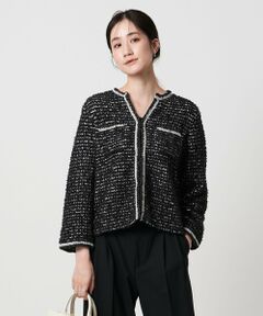 UNITED ARROWS / ユナイテッドアローズ カーディガン・ボレロ | ツイードライク ニットカーディガン