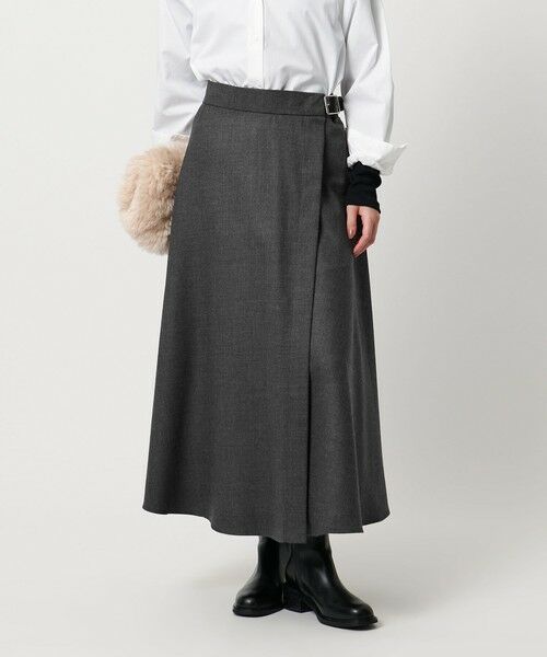 UNITED ARROWS/ユナイテッドアローズ 【別注】<O'NEIL of DUBLIN>ワープ スイング スカート DK. GRAY S(8) UNITED ARROWS/ユナイテッドアローズ 【別注】<O'NEIL of DUBLIN>ワープ スイング スカート DK. GRAY S(8)