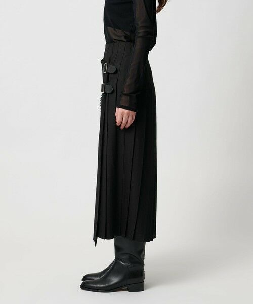 別注】＜O'NEIL of DUBLIN＞プリーツ ロング スカート ブラック