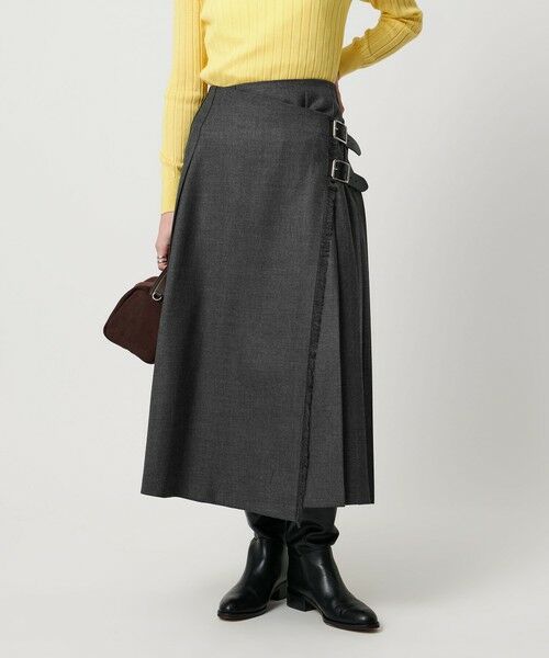 UNITED ARROWS / ユナイテッドアローズ ロング・マキシ丈スカート | 【別注】＜O’NEIL of DUBLIN＞プリーツ ロング スカート グレー | 詳細1