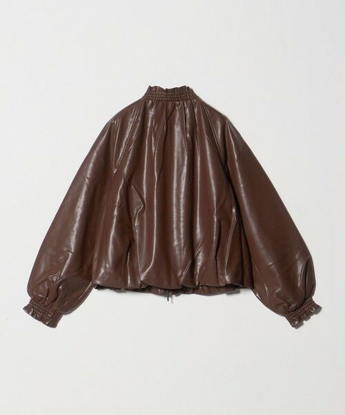 UNITED ARROWS / ユナイテッドアローズ ブルゾン | ＜Marilyn Moon＞レザー ライク ギャザー ブルゾン | 詳細5