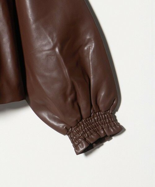 UNITED ARROWS / ユナイテッドアローズ ブルゾン | ＜Marilyn Moon＞レザー ライク ギャザー ブルゾン | 詳細7