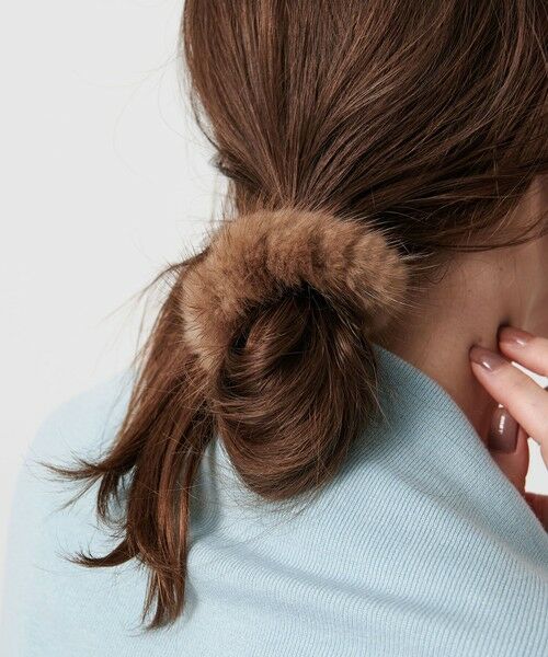 UNITED ARROWS/ユナイテッドアローズ ミンク ヘアタイ MD. BROWN FREE UNITED ARROWS/ユナイテッドアローズ ミンク ヘアタイ MD. BROWN FREE