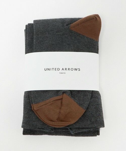 UNITED ARROWS/ユナイテッドアローズ コットン 2トーン タイツ DK. GRAY FREE UNITED ARROWS/ユナイテッドアローズ コットン 2トーン タイツ DK. GRAY FREE