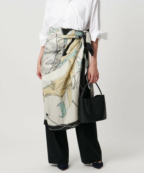 UNITED ARROWS / ユナイテッドアローズ マフラー・ショール・スヌード・ストール | 【一部別注】＜manipuri＞W/SI ストール 25FW | 詳細1