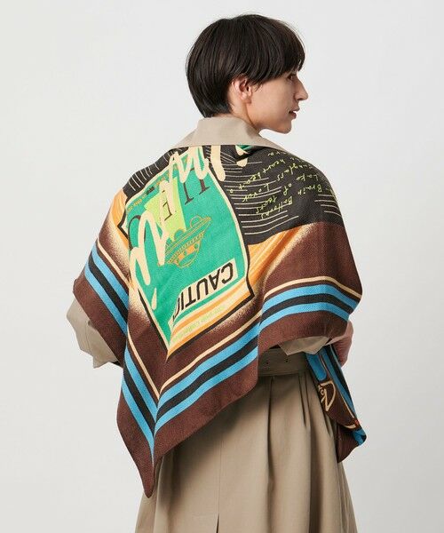 UNITED ARROWS / ユナイテッドアローズ マフラー・ショール・スヌード・ストール | 【一部別注】＜manipuri＞W/SI ストール 25FW | 詳細18