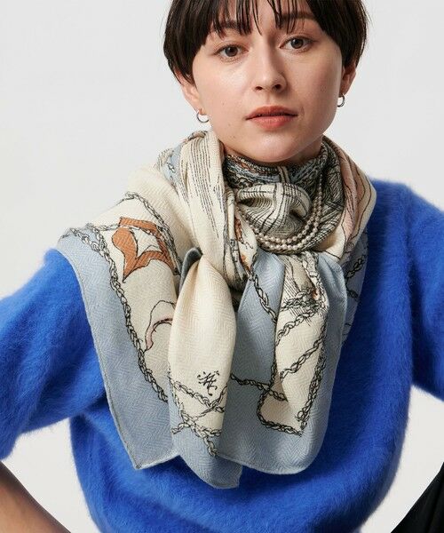 UNITED ARROWS / ユナイテッドアローズ マフラー・ショール・スヌード・ストール | 【一部別注】＜manipuri＞W/SI ストール 25FW | 詳細25