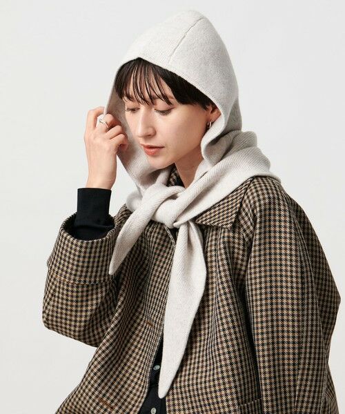 UNITED ARROWS/ユナイテッドアローズ ニット フードストール LT. GRAY FREE UNITED ARROWS/ユナイテッドアローズ ニット フードストール LT. GRAY FREE
