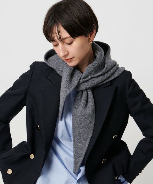 UNITED ARROWS/ユナイテッドアローズ ニット フードストール DK. GRAY FREE