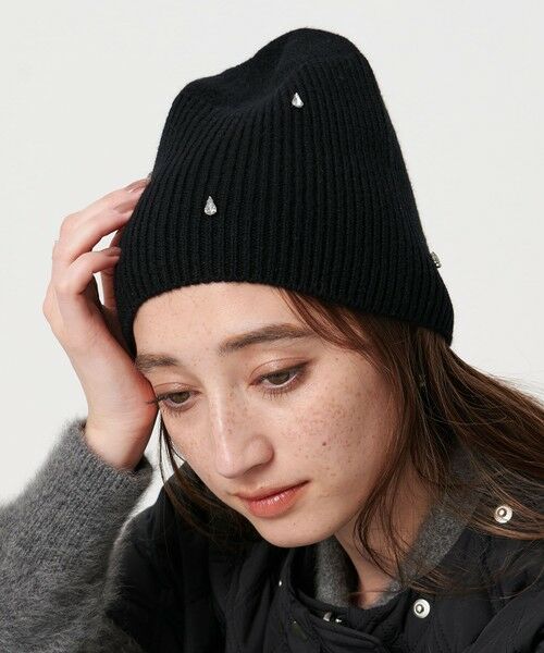 UNITED ARROWS/ユナイテッドアローズ ドロップビジュー ニットキャップ BLACK FREE UNITED ARROWS/ユナイテッドアローズ ドロップビジュー ニットキャップ BLACK FREE