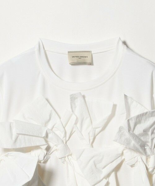 UNITED ARROWS / ユナイテッドアローズ カットソー | リボン コンビ パフスリーブ カットソー ‐ウォッシャブル‐ | 詳細5