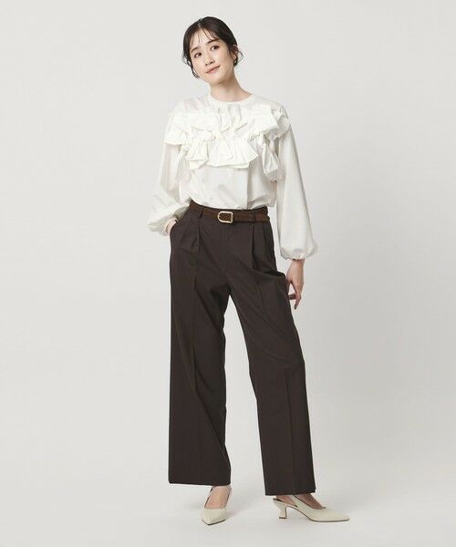 UNITED ARROWS / ユナイテッドアローズ カットソー | リボン コンビ パフスリーブ カットソー ‐ウォッシャブル‐ | 詳細2