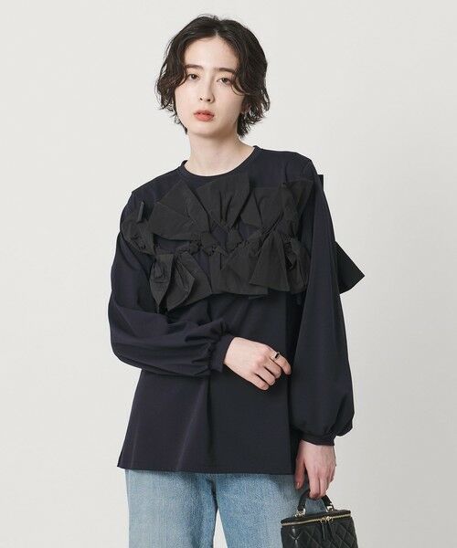 UNITED ARROWS / ユナイテッドアローズ カットソー | リボン コンビ パフスリーブ カットソー ‐ウォッシャブル‐ | 詳細13