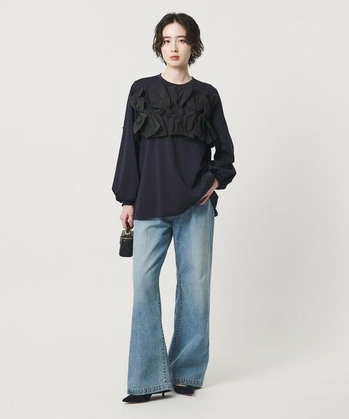 UNITED ARROWS / ユナイテッドアローズ カットソー | リボン コンビ パフスリーブ カットソー ‐ウォッシャブル‐ | 詳細14