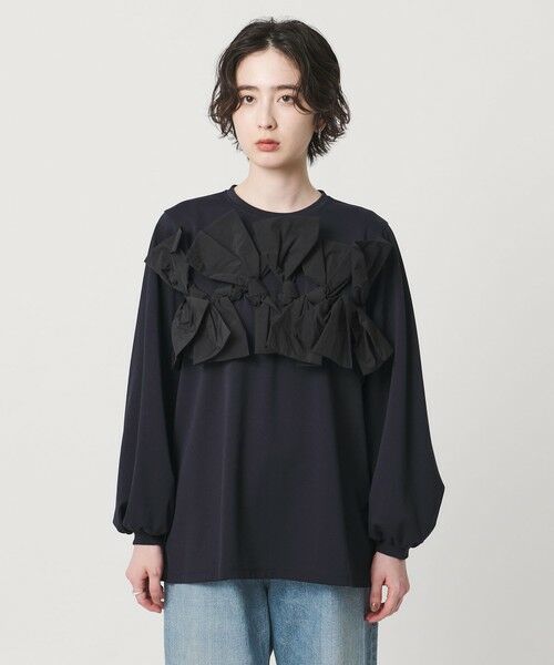 UNITED ARROWS / ユナイテッドアローズ カットソー | リボン コンビ パフスリーブ カットソー ‐ウォッシャブル‐ | 詳細15