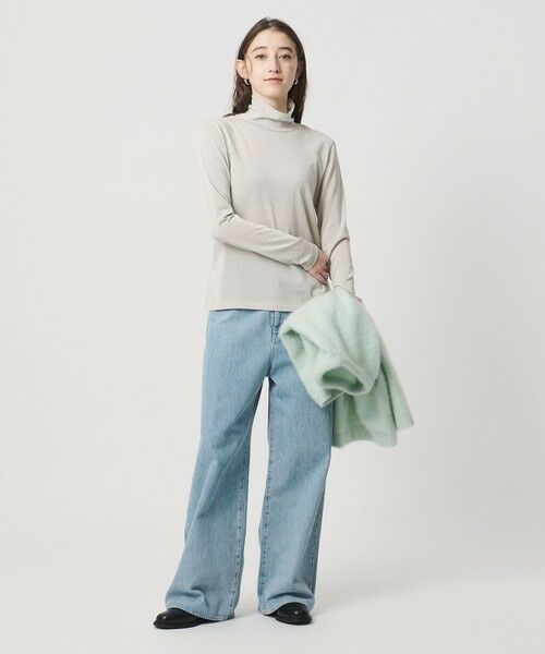 UNITED ARROWS / ユナイテッドアローズ カットソー | ラメ テンジク タートルネック カットソー ‐ウォッシャブル‐ | 詳細3