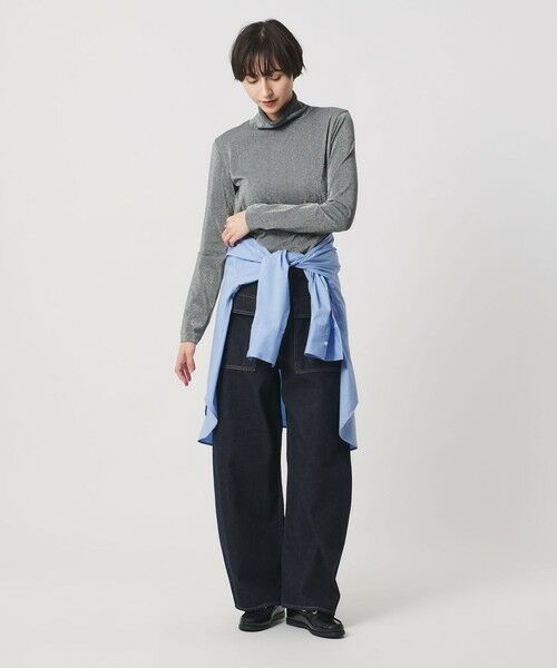 UNITED ARROWS / ユナイテッドアローズ カットソー | ラメ テンジク タートルネック カットソー ‐ウォッシャブル‐ | 詳細15