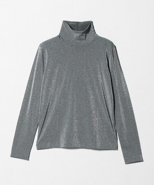 UNITED ARROWS/ユナイテッドアローズ ラメ テンジク タートルネック カットソー ‐ウォッシャブル‐ DK. GRAY FREE