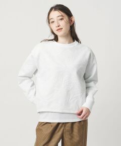 UNITED ARROWS / ユナイテッドアローズ スウェット | リーヴス ジャガード ラメ スウェット