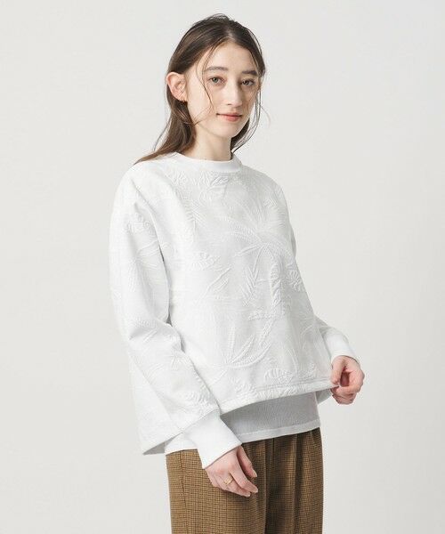 UNITED ARROWS / ユナイテッドアローズ スウェット | リーヴス ジャガード ラメ スウェット | 詳細1