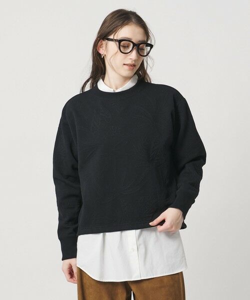 UNITED ARROWS / ユナイテッドアローズ スウェット | リーヴズ ジャガード スウェット | 詳細1